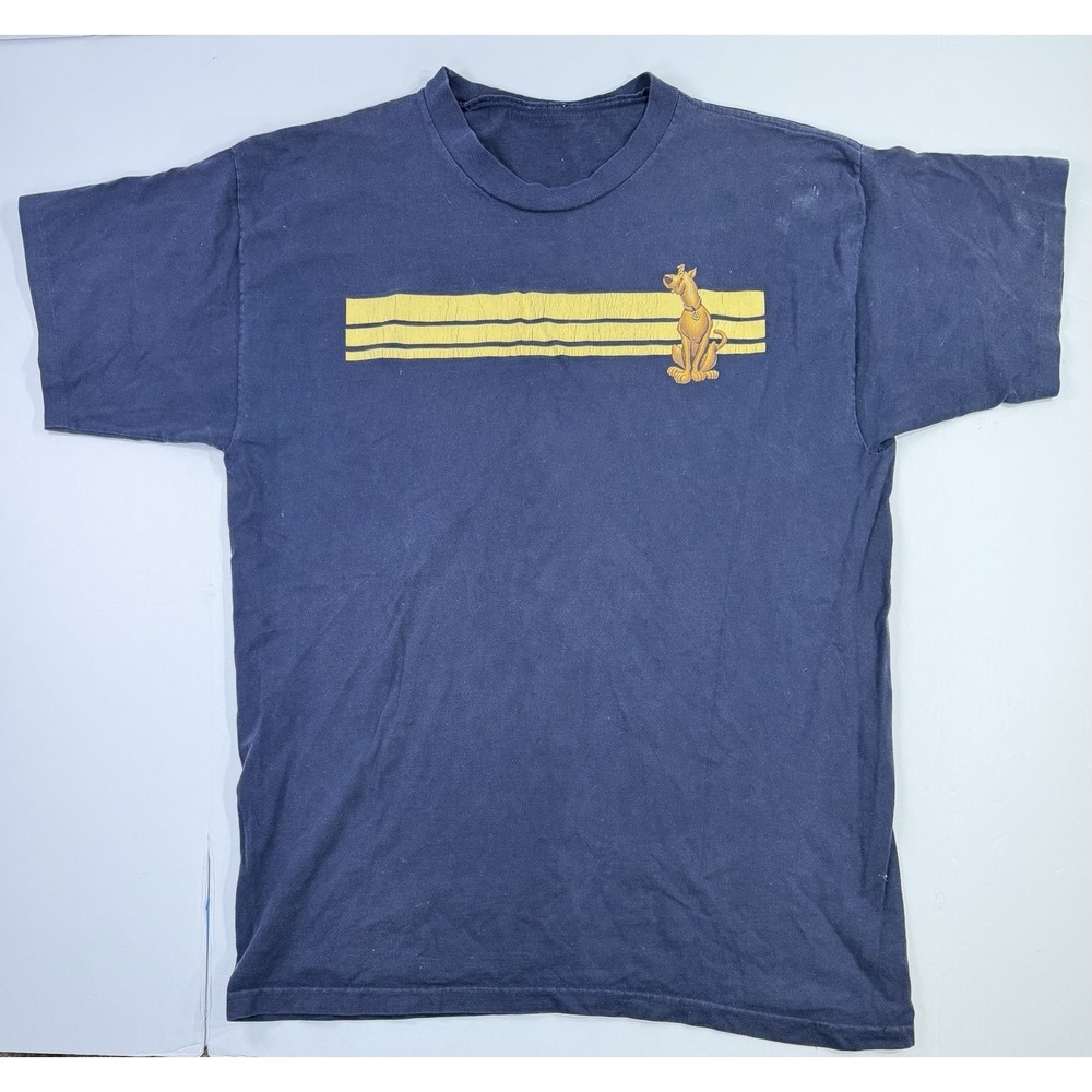 Vintage Scooby Doo T Shirt Navy Blue Cartoon Graphic Single Stitch Men's L